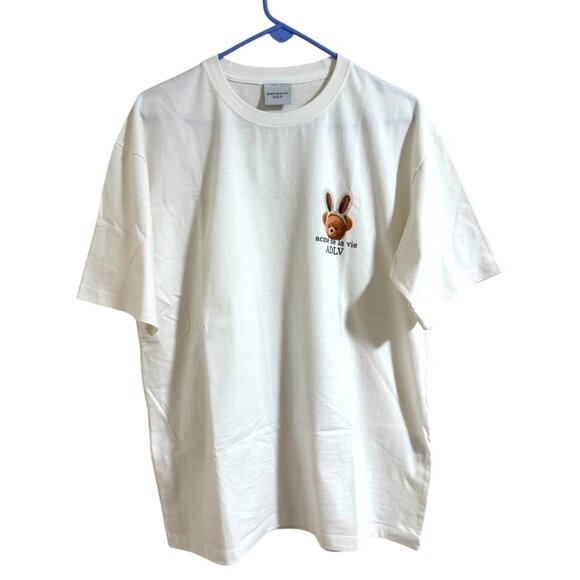 NWOT ADLV Rabbit Bear Doll Logo Short Sleeve Oversized T-Shirt - Picture 3 of 10